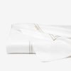 Bedding SFERRA | Squillo Flat Sheet White/Platinum