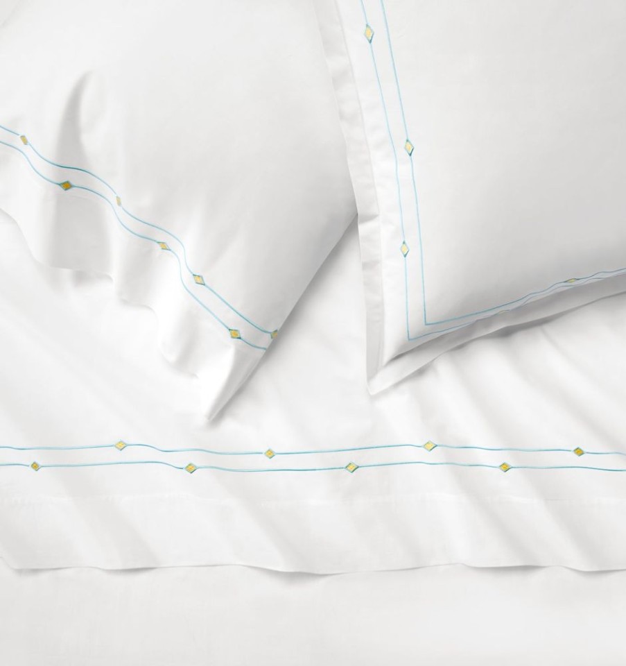 Bedding SFERRA | Diamantini Sham White/Aqua