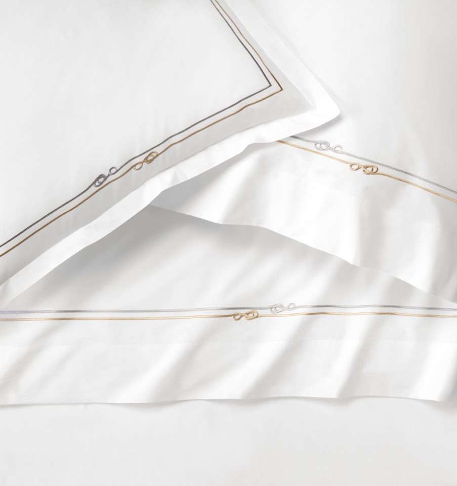 Bedding SFERRA | Squillo Duvet Cover White/Platinum