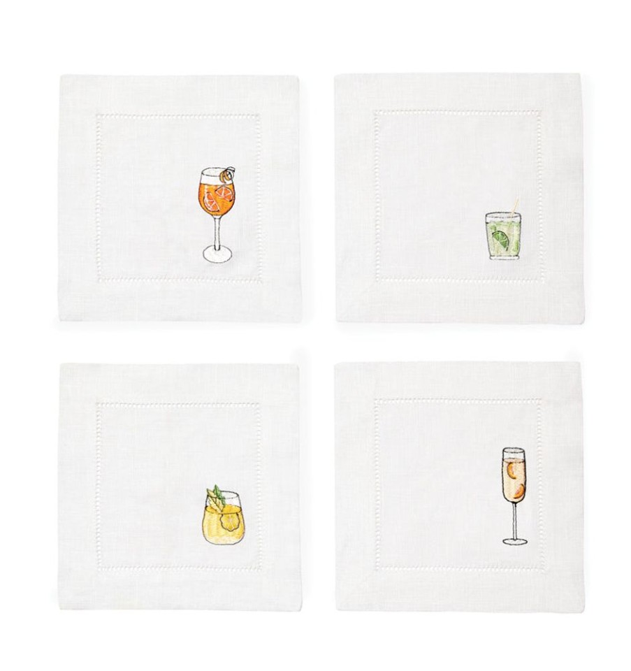 Table SFERRA Napkins | Aperitivo Cocktail Napkins White/Multi