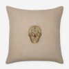 Decorate SFERRA Decorative Pillows | Skull Decorative Pillow Gold