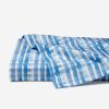 Bedding SFERRA | Plaidino Flat Sheet Clearwater