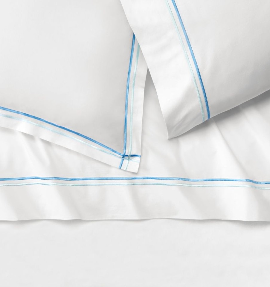 Bedding SFERRA | Tratto Duvet Cover White/Clearwater