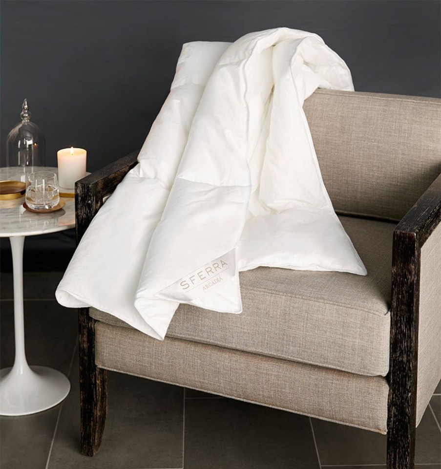 Down SFERRA | Arcadia Throw White