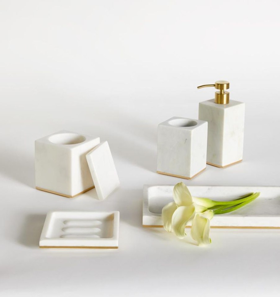 Bath SFERRA Bath Accessories | Pietra Marble Storage Jar