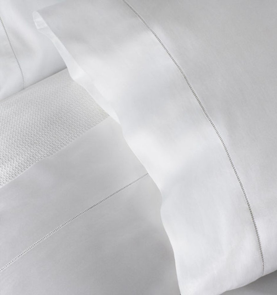 Bedding SFERRA | Sferra Giza 45 Luxe Fitted Sheet White