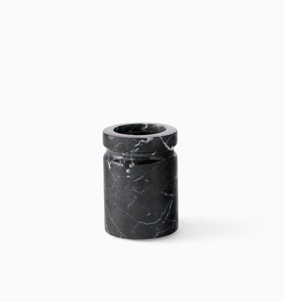 Bath SFERRA Bath Accessories | Marquina Toothbrush Holder Black