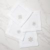 Table SFERRA Napkins | Fiocco Cocktail Napkins White/Silver (Set Of 4)