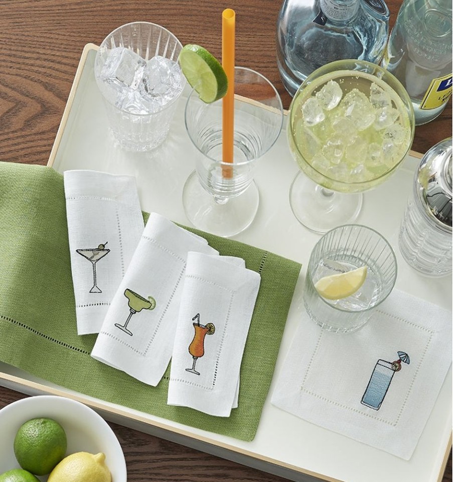 Table SFERRA Napkins | Bevande Cocktail Napkins White