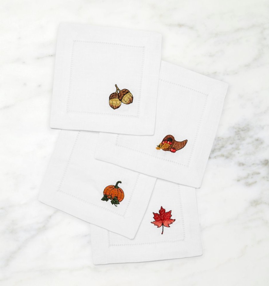 Table SFERRA Napkins | Autunno Cocktail Napkins White