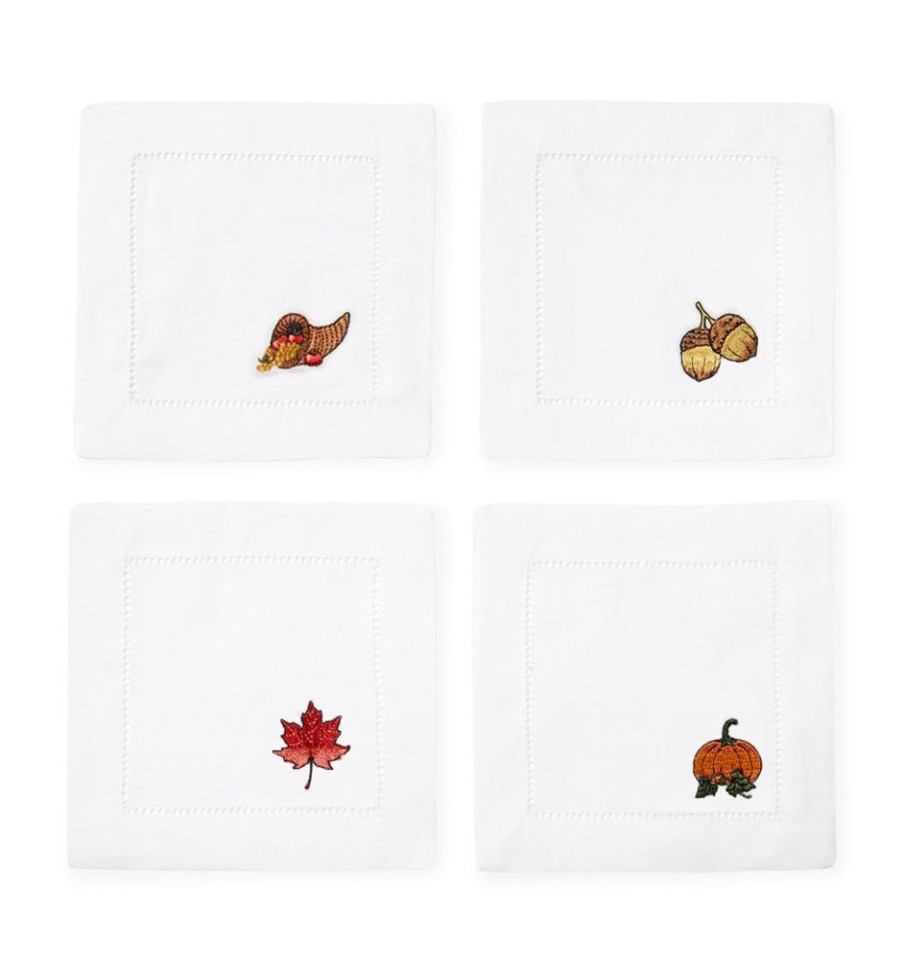 Table SFERRA Napkins | Autunno Cocktail Napkins White